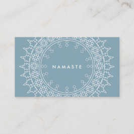 Boho Chic Mandala Namaste Yoga Blue Visitenkarte