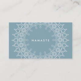 Boho Chic Mandala Namaste Yoga Blue Visitenkarte