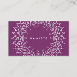 Boho Chic Mandala Namaste Yoga Lila Visitenkarte