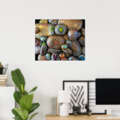 Boho -Chic meditation Rocks by Julie Ann Stricklin Poster (Heimbüro)