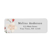 Boho Chic Minimal Cherry Blossom Rücksendeadresse (Vorne)