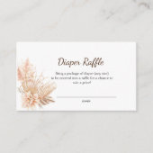 Boho Chic Minimalistisch Diaper Raffle Ticket (Vorderseite)