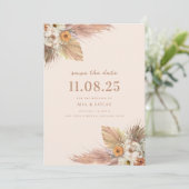 Boho Chic Minimalistisch Wedding speichern das Dat Save The Date (Stehend Vorderseite)