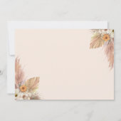 Boho Chic Minimalistisch Wedding speichern das Dat Save The Date (Rückseite)