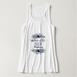 Boho Chic Mint & Navy Blumenmutter der Braut Tank Top