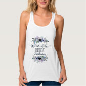 Boho Chic Mint & Navy Blumenmutter der Braut Tank Top (Vorderseite)