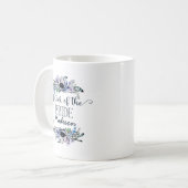Boho Chic Mint & Navy Florale Mutter der Braut Kaffeetasse (Vorderseite Links)