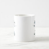 Boho Chic Mint & Navy Florale Mutter der Braut Kaffeetasse (Mittel)
