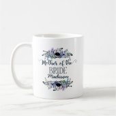 Boho Chic Mint & Navy Florale Mutter der Braut Kaffeetasse (Links)