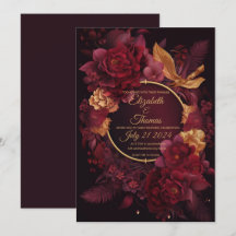 Boho Chic mit Burgundy und Gold Thema.