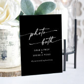 Boho Chic Modern Black Wedding Foto Booth Acrylschild