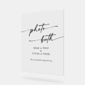 Boho Chic Modern Clear Acrylic Wedding Foto Booth Acrylschild (Winkel)