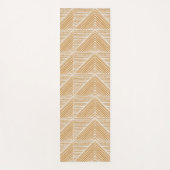 Boho Chic Modern Geometric Lines Pattern Gold Yogamatte (Vorderseite)