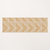 Boho Chic Modern Geometric Lines Pattern Gold Yogamatte (Vorderseite (Horizontal))