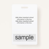 Boho Chic Modern Rainbow Custom Teacher ID Ausweis (Rückseite)