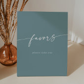 Boho Chic Modern Seafoam Aquamarine Gastgeschenke Sockelschild