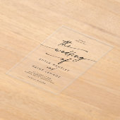 Boho Chic Modern Simple Clear Akryllic Wedding Acryleinladungen (Ablage )