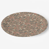 Boho Chic Modern Wildblume Baby in Blütendusche Pappteller (Schrägansicht)