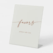 Boho Chic Moderne Bohemische Creme-Gastgeschenke H Sockelschild (Vorderseite)