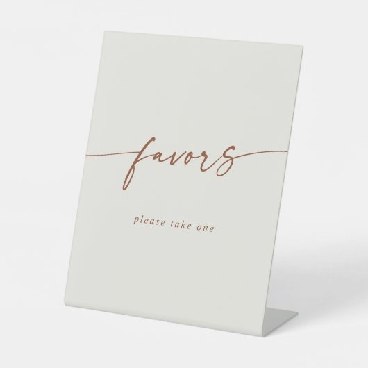 Boho Chic Moderne Bohemische Creme-Gastgeschenke H Sockelschild (Vorderseite)