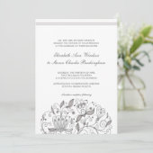BOHO Chic Monochromatic Taupe Garden Hochzeit Einladung (Stehend Vorderseite)