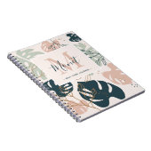 Boho Chic Monogram Name Self-Care Journal Notizblock (Rechte Seite)