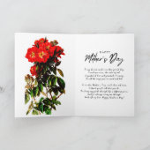 Boho Chic Mother's Day Rote Rosen Bouquet White Karte (Innenseite)