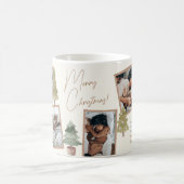 Boho Chic Multi Foto Weihnachtsbaum Kaffeetasse (Mittel)