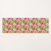 Boho Chic Multicolor Flowers with Leaves on Beige Yogamatte (Vorderseite (Horizontal))