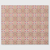 Boho-Chic-Muster im russischen Stil Geschenkpapier (Flach)