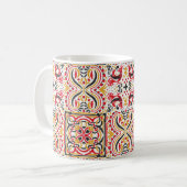 Boho-Chic-Muster im russischen Stil Kaffeetasse (Vorderseite Links)