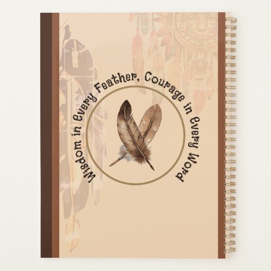 Boho Chic Native Spirit - Feathers, Dreamcatchers Planer (Rückseite)