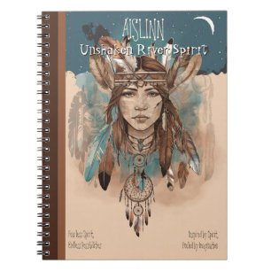 Boho Chic Native Spirit -Federn, Traumfänger Notizblock