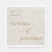 Boho Chic Neutral Brown Elegant Serviette (Vorderseite)