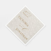 Boho Chic Neutral Brown Elegant Serviette (Ecke)