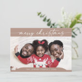 Boho Chic Neutral Easy Modern Foto Weihnachten (Stehend Vorderseite)