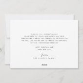 Boho Chic Neutral Easy Modern Foto Weihnachten (Rückseite)