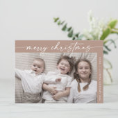 Boho Chic Neutral Foto Spaß Weihnachten (Stehend Vorderseite)