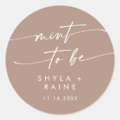 Boho Chic Neutral Taupe Minze zu sein Liebesaufkle Runder Aufkleber (Vorderseite)