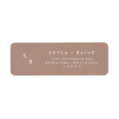 Boho Chic Neutral Taupe Monogram Address Labels (Vorne)