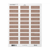 Boho Chic Neutral Taupe Monogram Address Labels (Vorne)