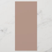 Boho Chic Neutral Taupe Vielen Dank Platzkarte Menükarte (Rückseite)