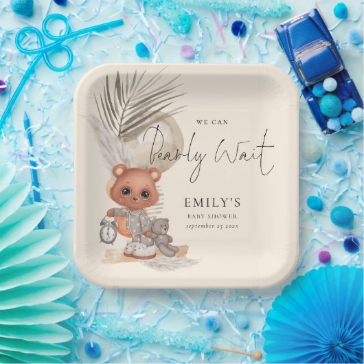 Boho Chic Niedlich, wir können frühes Abwarten Bab Pappteller (Party)