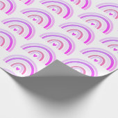 Boho Chic Niedliches Lila Rainbow Wrapping Paper Geschenkpapier (Ecke)
