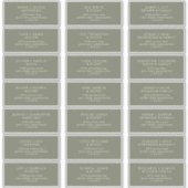 Boho Chic Olive Green Guest Address Labels (Vorderseite)