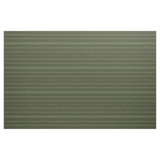 Boho Chic Olive Green Pattern Stoff (Yard (91,4 cm))