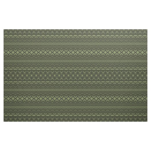 Boho Chic Olive Green Pattern Stoff (Fat Quarter (45,7 x 55,9 cm))