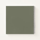 Boho Chic Olive Green Wedding Gästebuch Notizblock (Rückseite)