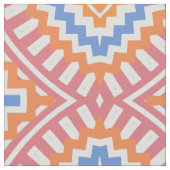 Boho Chic Orange Pink Yellow Ethnic Geometric Stoff (Nahaufnahme)