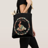 Boho Chic Osterhase Blumenkranz & Eier Frühling Tasche (Von Nahem)